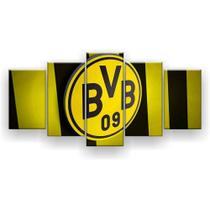Quadro Decorativo 5 Peças Borussia Dortmund Futebol Clube