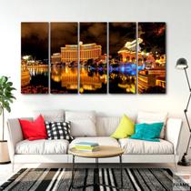 Quadro Decorativo 5 peças Hotel Cassino 140x65