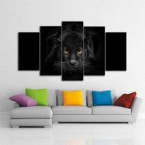 quadro decorativo 5 peças modelo pantera negra