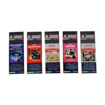 Quadro Decorativo 5 Placas de Metal Retrô Vintage Atari Presentes Gamer Decoração Nerd Geek
