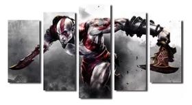 quadro decorativo 5 telas God Of War "