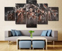 quadro decorativo 5 telas Guerra Infinita Mosaico" quadro decorativo 5 telas Guerra Infinita Mosaico"