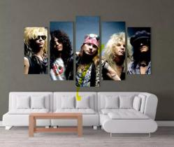 quadro decorativo 5 telas Guns N' Roses" quadro decorativo 5 telas Guns N' Roses"