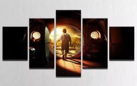 quadro decorativo 5 telas Hobbit Anao Senhor Do Aneis "