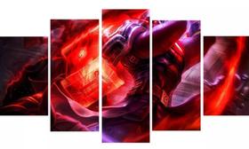 quadro decorativo 5 telas Jayce Forsaken Skin Lol"