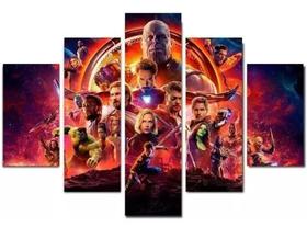 quadro decorativo 5 telas Vingadores Guerra Infinita"