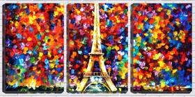 Quadro Decorativo 55x110 arte torre Eiffel paris pintura