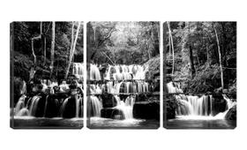 Quadro Decorativo 55x110 cachoeira visão de frente pb