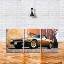 Quadro Decorativo 55x110 carro retrô relíquia parado