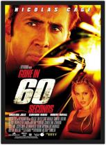Quadro Decorativo 60 Segundos Filmes Cartaz Cinema Decorações Com Moldura