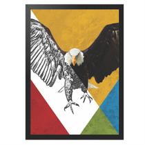 Quadro Decorativo 60X40 Com Moldura Águia Color