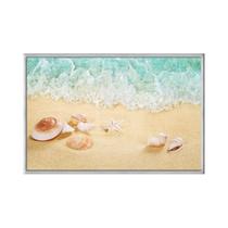 Quadro decorativo 60x80cm canvas praia concha do mar e estrela flnt059