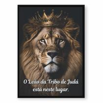 Quadro Decorativo 60x90 Leão Motivação Moldura Premium Frase Quadro Decorativo 60x90 Leão Motivação Moldura Premium Frase