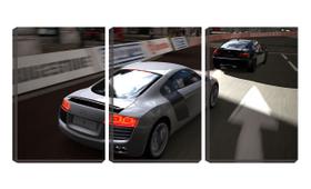 Quadro Decorativo 80x140 carro audi na pista de corrida