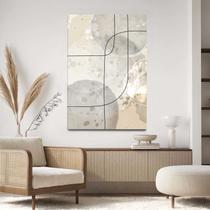 Quadro Decorativo 90x60 Para Sala Quarto Hall Minimalista Bege