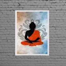 Quadro Decorativo A Arte Da Meditação 33x24cm - com vidro