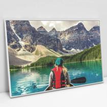 Quadro Decorativo A Canoa e as Montanhas em tela Canvas Quadro Decorativo A Canoa e as Montanhas em tela Canvas