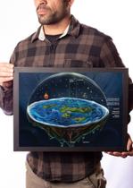 Quadro Decorativo A Terra É Plana Mapa Arte Domo Quadro Decorativo A Terra É Plana Mapa Arte Domo