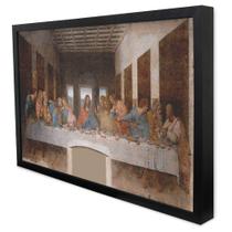 Quadro Decorativo A última Ceia - Leonardo Da Vinci em Moldura Caixa
