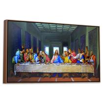 Quadro Decorativo A última Ceia Moldura Filete Canvas 63x93cm ref03 Quadro Decorativo A última Ceia Moldura Filete Canvas 63x93cm ref03