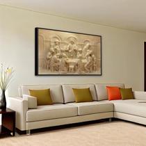 Quadro Decorativo A última Santa Ceia c/ Moldura em Canvas 93cm
