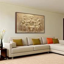 Quadro Decorativo A última Santa Ceia c/ Moldura em Canvas 93cm