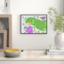 Quadro Decorativo A Vida E O Chá 45x34Cm Moldura Preta