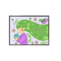 Quadro Decorativo A Vida E O Chá Com Vidro 24X18Cm