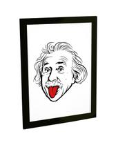Quadro Decorativo A3 Albert Einstein Lingua - Bhardo