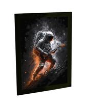 Quadro Decorativo A3 Astronauta Tocando Guitarra Musica Rock