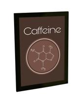 Quadro Decorativo A3 Café Fórmula Molecular Cafeina