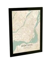 Quadro Decorativo A3 Mapa 01 Montreal Canada Viagem Turismo - Bhardo