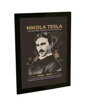 Quadro Decorativo A3 Nikola Tesla Inventor Ciência