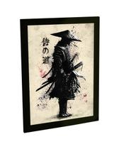 Quadro Decorativo A3 Pintura Retro Samurai Ink