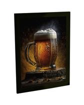 Quadro Decorativo A4 Bar Ilustração Copo De Cerveja Bebidas - Bhardo