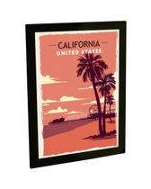 Quadro Decorativo A4 Califórnia Estados Unidos Usa Viagem