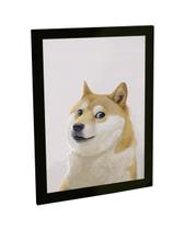 Quadro Decorativo A4 Doge Cachorro Shiba Inu Cripto