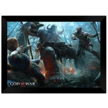 Quadro Decorativo A4 - God of War Personagens Ação 05 PT