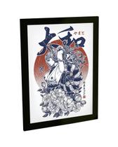 Quadro Decorativo A4 Gueixa Estilo Anime Arte Japonesa