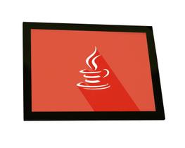 Quadro Decorativo A4 Java Flat Programação Programador Poster