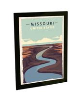 Quadro Decorativo A4 Missouri Estados Unidos Usa Viagem