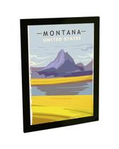 Quadro Decorativo A4 Montana Estados Unidos Usa Viagem