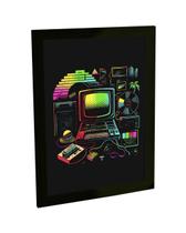 Quadro Decorativo A4 Video Game Retro Anos 80