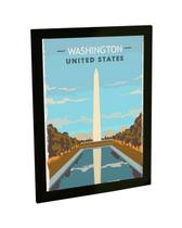 Quadro Decorativo A4 Washington Estados Unidos Usa Viagem