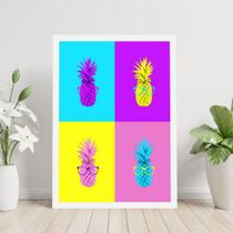 Quadro Decorativo Abacaxis Pop Art 33x24cm Quadro Decorativo Abacaxis Pop Art 33x24cm