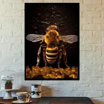 Quadro Decorativo Abelha com Moldura E Acetato Tamanho A3