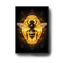 Quadro Decorativo Abelha com Moldura E Acetato Tamanho A3