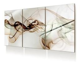 Quadro decorativo ABS Fumaça 3 peças 120x60 - cantinho da arte