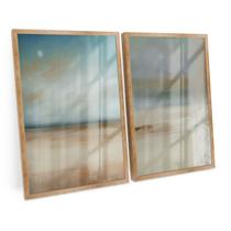 Quadro Decorativo Abstract Beach Soft Tones Moderno C/ Vidro - Bimper