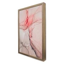 Quadro Decorativo Abstrato Aquarela Rose em Moldura Caixa